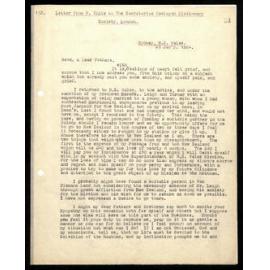 Letter to Secretaries from W. White