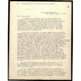 Letter to Rev. R. Watson from Rev. W. White