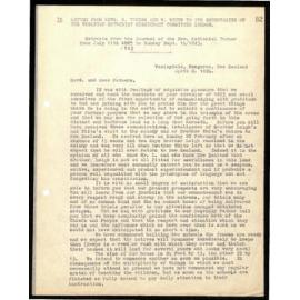 Letter to Secretaries from Rev. N. Turner and Rev. W. White including extracts from the journal of Rev. Nathaniel Turner