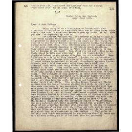 Letter and extracts from his journal from John Hobbs