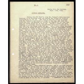 Journal extracts from John Hobbs