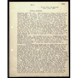 Journal extracts from John Hobbs