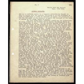 Journal extracts from John Hobbs