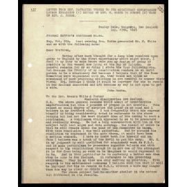 Letter to Secretaries from Rev. Nathaniel Turner