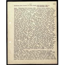 Journal extracts to Secretaries from James Stack