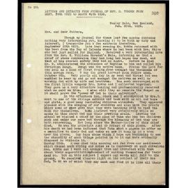Letters and journal extracts to Secretaries from Rev. N. Turner