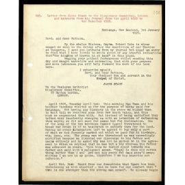 Letter and Journal extracts to Secretaries from James Stack