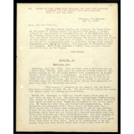 Letter and journal extracts to Secretaries from John Hobbs