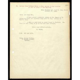Letter to Rev. George Morley from William White