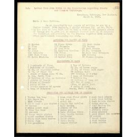 Letter to Secretaries from John Hobbs