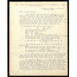 Letter to Secretaries from White, Hobbs, and Stack