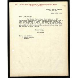 Letter to Rev. George Morley from William White