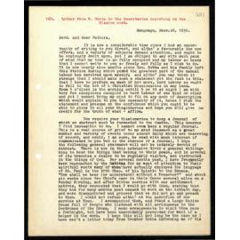 Letter to Secretaries from W. White