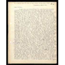 Letter to Rev. Joseph Orton from W. Woon