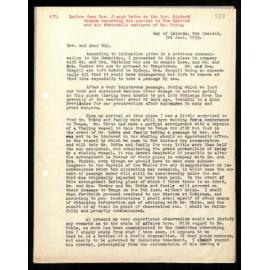 Letter to Rev. Richard Watson from Rev. Joseph Orton