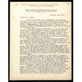 Letter to W. White from Joseph Orton