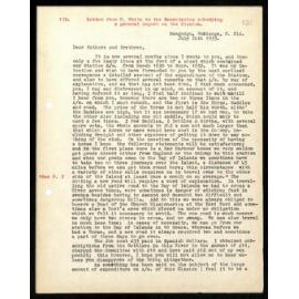 Letter to Secretaries from W. White