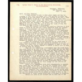 Letter to Secretaries from W. White