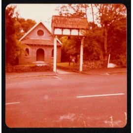 Henderson Methodist Church [Soldiers' Memorial Chapel at Titirangi, interior and exterior views]