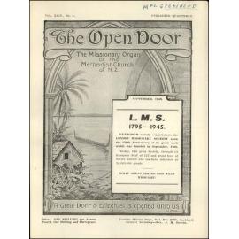  The Open Door - The Missionary Organ of the Methodist Church of New Zealand - Vol. 24 No. 2 (September, 1945)
