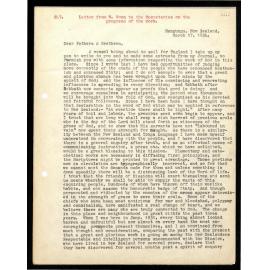 Letter to Secretaries from W. Woon