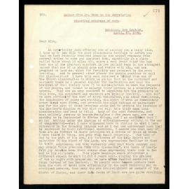 Letter to Secretaries from Mr. Woon