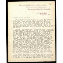 Letter and journal extracts to Secretaries from J. Whiteley