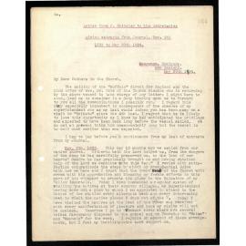 Letter and journal extracts to Secretaries from J. Whiteley