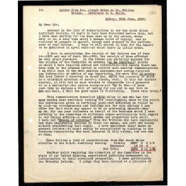 Letter to Mr. William Briggs from Rev. Joseph Orton