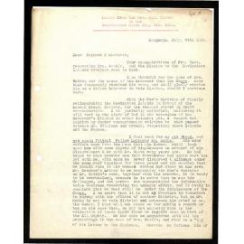 Letter to Secretaries from Rev. N. Turner