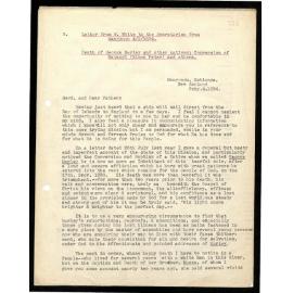 Letter to Secretaries from W. White