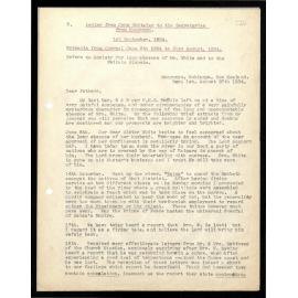 Letter and journal extracts to Secretaries from John Whiteley