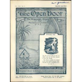  The Open Door - The Missionary Organ of the Methodist Church of New Zealand - Vol. 29 No. 2 (September, 1949)