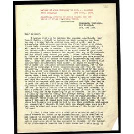 Letter to Rev. J. Beecham from John Whiteley