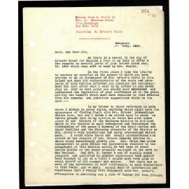 Letter to Rev. J. Beecham from W. White