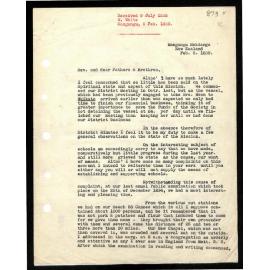 Letter to Wesleyan Missionary Committee from W. W. White