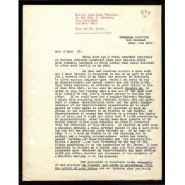 Letter to Rev. J. Beecham from John Whiteley