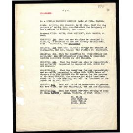 Page 3 duplicate report of district meeting from Wm. White, John Whiteley, James Wallis and William Woon