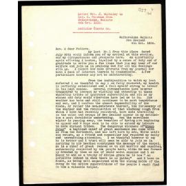 Letter to Rev. J. Whiteley from Rev. J. Beecham