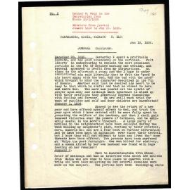 Journal extracts to Secretaries from W. Woon