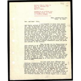 Letter to Rev. J. Beecham from W. Woon