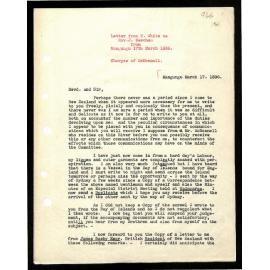 Letter to Rev. J. Beecham from W. White