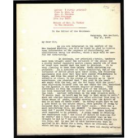 Letter to Rev. J. Beecham from W. Woon