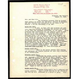 Letter and journal extracts to Rev. J. Beecham from W. Woon