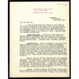 Letter to Rev. John Beecham from W. Woon