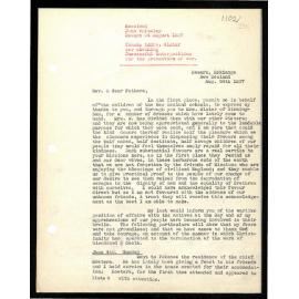 Letter to Secretaries from John Whiteley