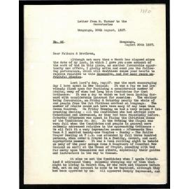 Letter from Secretaries from N. Turner