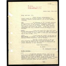 Letter to Dr. Bunting from W. White