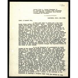 Letter to Dr. Bunting from N. Turner
