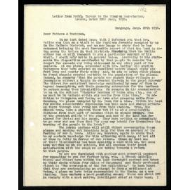 Letter to Secretaries from Nathl. Turner